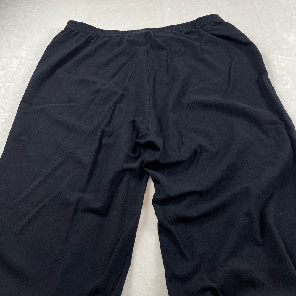 Soft Surroundings Black 100% Cotton Wide Leg Lounge Pants Style 25977 Womens XL